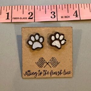 Custom Paw Print Stud Glowforge Made Earrings Jewelry 🐾